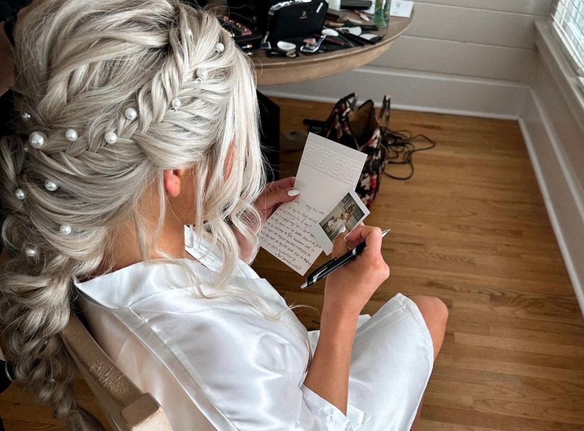 luxury-bridal-braid- pearls-bride